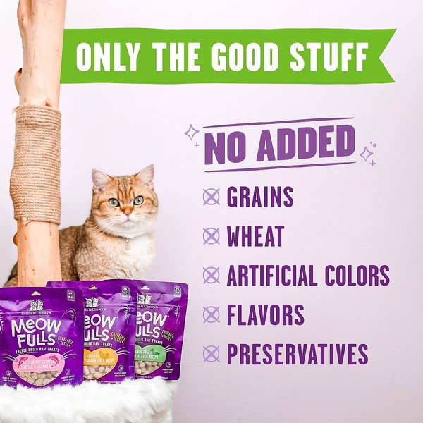 Show full view: Stella & Chewy's Meowfulls Turkey & Duck Recipe Grain-Free Freeze-Dried Cat Treats, 1.5-oz bag slide 6 of 9