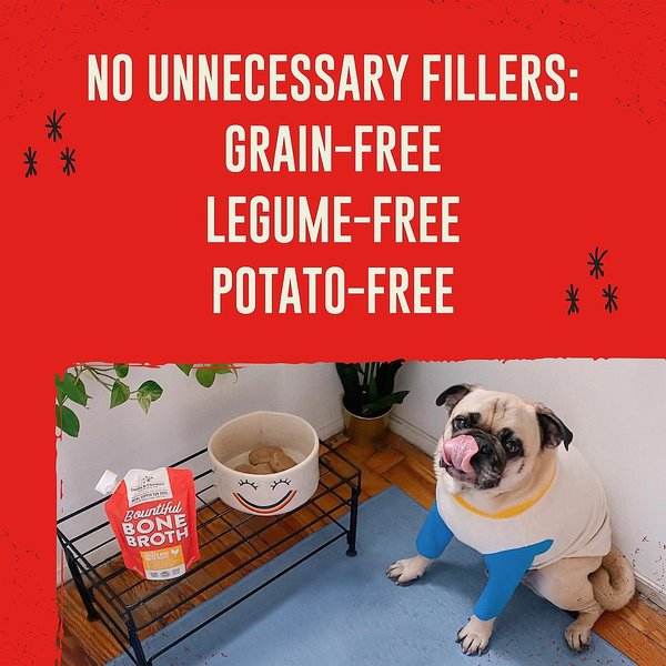 Show full view: Stella & Chewy's Bountiful Bone Broth Cage-Free Chicken Recipe Meal Dog Food Topper, 16-oz pouch slide 6 of 10
