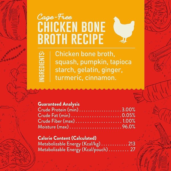 Show full view: Stella & Chewy's Bountiful Bone Broth Cage-Free Chicken Recipe Meal Dog Food Topper, 16-oz pouch slide 3 of 10