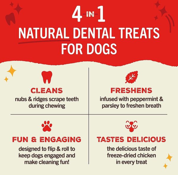 Show full view: Stella & Chewy's Dental Delights Medium Dental Dog Treats, 23.2-oz bag slide 3 of 9