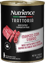 Nutrience Trattoria Beef with Spelt Wet Dog Food , 400-g can, case of 12