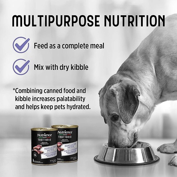 Show full view: Nutrience Trattoria Lamb with Potatoes Wet Dog Food, 400-g can, case of 12 slide 6 of 8