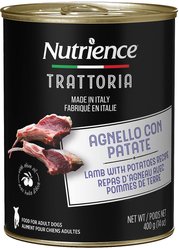 Nutrience Trattoria Lamb with Potatoes Wet Dog Food, 400-g can, case of 12