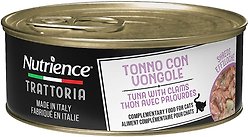 Nutrience Trattoria Tuna with Clam Shreds Wet Cat Food, 70-g can, case of 24