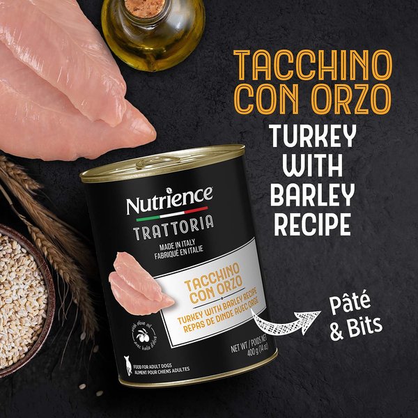 Show full view: Nutrience Trattoria Turkey with Barley Wet Dog Food, 400-g can, case of 12 slide 4 of 8