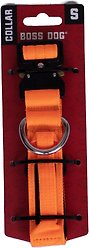 Boss Dog Tactical Nylon Dog Collar, Hunter Orange, Small