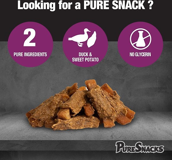 Show full view: PureSnacks Air-Dried Sweet Potato & Duck Jerky Dog Treats, 601-g bag slide 3 of 8