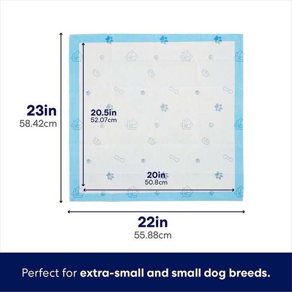 Show full view: Frisco Printed Dog Training & Potty Pads, 22 x 23-in, Unscented, 50 Count, Paws & Bones slide 3 of 10