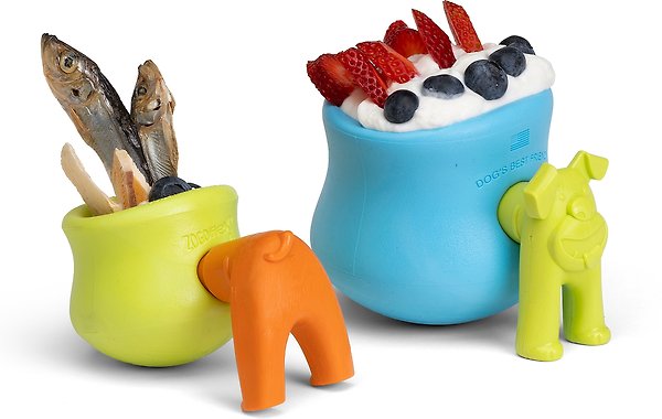 Show full view: West Paw Toppl Stopper 2 Pack Dog Bowl Accessory, Orange slide 8 of 10