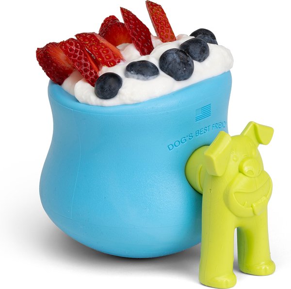 Show full view: West Paw Toppl Stopper 2 Pack Dog Bowl Accessory, Green slide 3 of 9