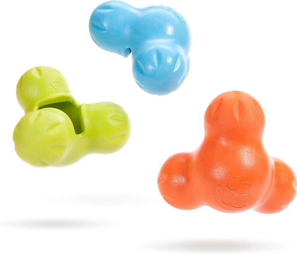Show full view: West Paw Zogoflex Small Tux Tough Treat Dispensing Dog Chew Toy, Tangerine slide 3 of 5