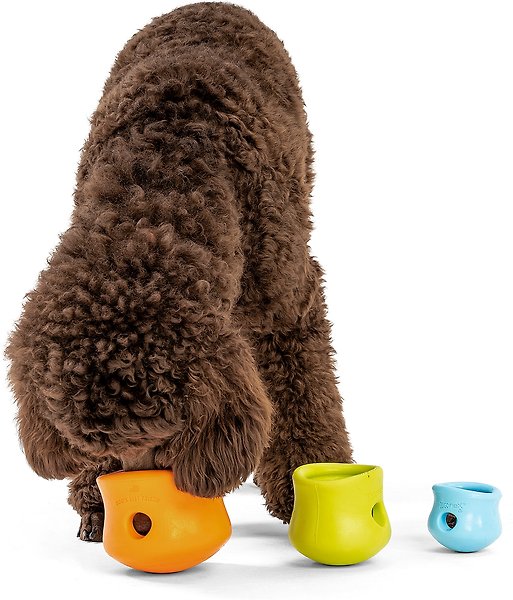 Show full view: West Paw Zogoflex Toppl Tough Treat Dispensing Dog Chew Toy, Tangerine, X-Large slide 6 of 9