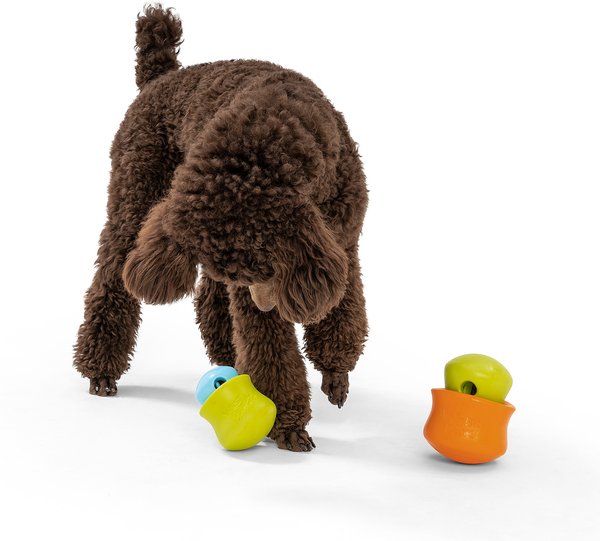 Show full view: West Paw Zogoflex Toppl Tough Treat Dispensing Dog Chew Toy, Tangerine, X-Large slide 3 of 9
