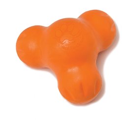 West Paw Zogoflex Large Tux Tough Treat Dispensing Dog Chew Toy, Tangerine