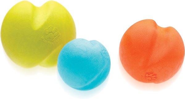 Show full view: West Paw Zogoflex Jive Tough Ball Dog Toy, Aqua Blue, Mini slide 3 of 5