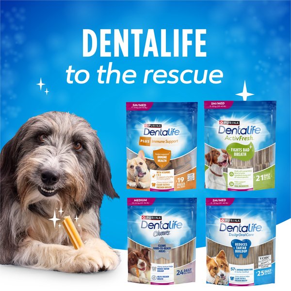 Show full view: DentaLife Chews Daily Oral Care Medium Dog Treats, 45 count slide 12 of 17