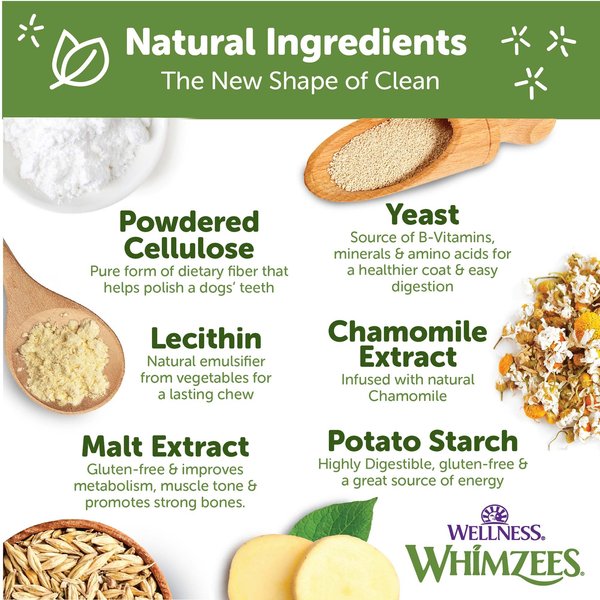 Show full view: WHIMZEES by Wellness Occupy Antler Dental Chews Natural Grain-Free Dental Dog Treats, Medium, 12 count slide 3 of 10