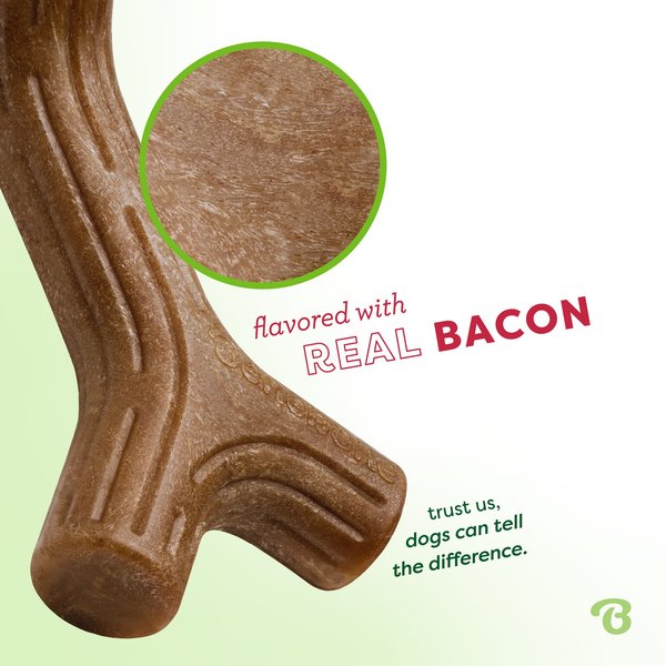 Show full view: Benebone Bacon Stick Tough Dog Chew Toy, Medium slide 3 of 8