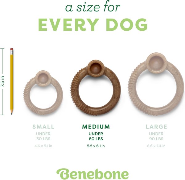 Show full view: Benebone Bacon Flavor Ring Tough Dog Chew Toy, Medium slide 5 of 8
