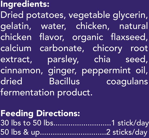 Show full view: Get Naked Digestive Health Grain-Free Dental Stick Dog Treats, Large, 6 count slide 5 of 7