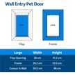 Show in main carousel: PetSafe Wall Entry Dual Flap Dog & Cat Door with Closing Panel, Large slide 6 of 8