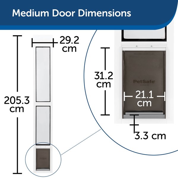 Show full view: PetSafe Extreme Weather Sliding Glass Dog & Cat Door Replacement, Medium slide 7 of 9