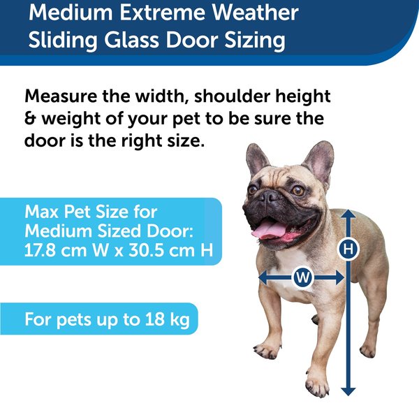 Show full view: PetSafe Extreme Weather Sliding Glass Cat & Dog Door, Medium slide 5 of 8