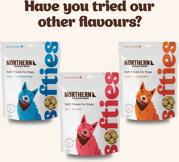 Show full view: Northern Biscuit Softies Fish & Bluberries Soft & Chewy Dog Treats, 170-g bag slide 8 of 9