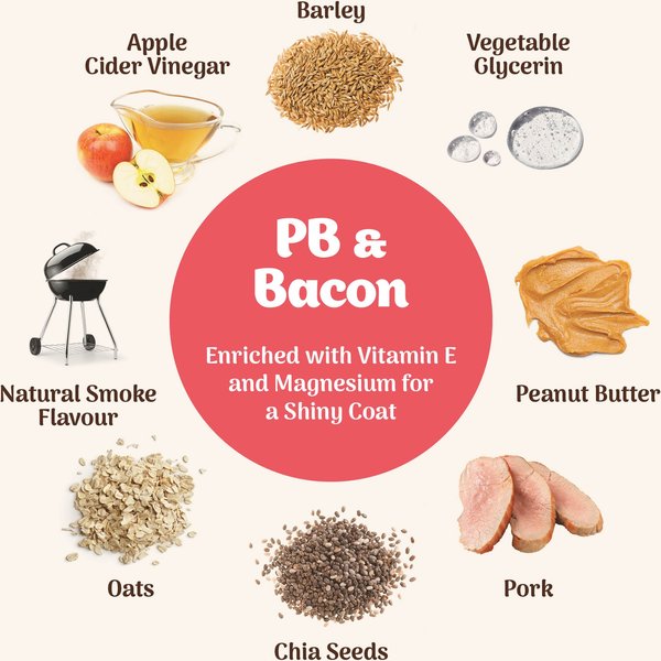 Show full view: Northern Biscuit Softies Peanut Butter & Bacon Soft & Chewy Dog Treats, 170-g bag slide 3 of 9