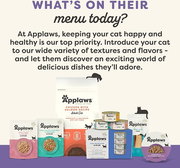 Show full view: Applaws Fish Variety Pack in Broth Limited Ingredient Canned Wet Cat Food, 2.47-oz can, case of 12 slide 6 of 10