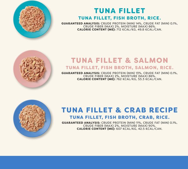 Show full view: Applaws Fish Variety Pack in Broth Limited Ingredient Canned Wet Cat Food, 2.47-oz can, case of 12 slide 3 of 10