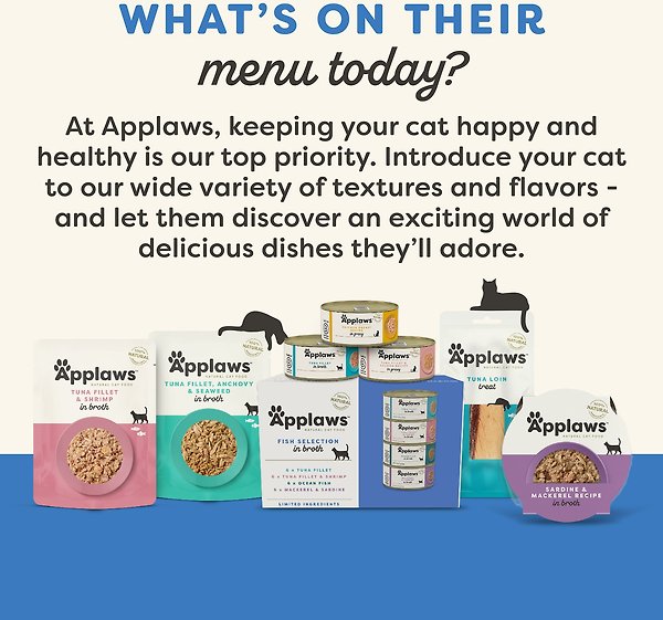 Show full view: Applaws Natural Tuna Fillet with Sea Bream in Broth Wet Cat Food, 2.47-oz pouch, case of 12 slide 6 of 9