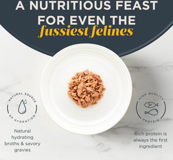 Show full view: Reveal Natural Grain-Free Tuna Fillet with Salmon in Broth Flavored Wet Cat Food, 2.47-oz can, case of 24 slide 3 of 11