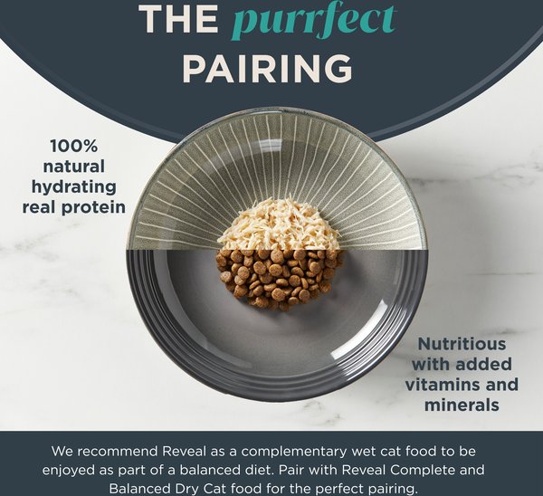 Show full view: Reveal Natural Grain-Free Tuna with Seaweed in Broth Flavored Wet Cat Food, 2.47-oz can, case of 24 slide 5 of 10