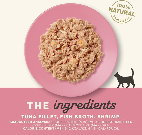 Show full view: Applaws Tuna with Shrimp Bits in Broth Wet Cat Food, 2.47-oz, case of 12 slide 3 of 8