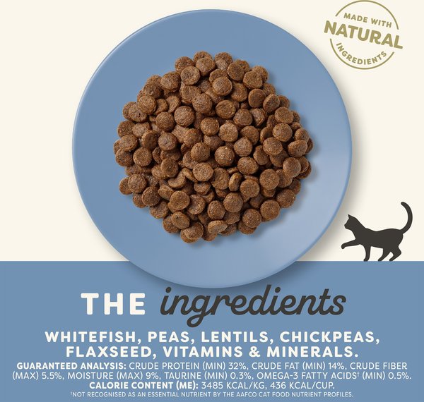 Show full view: Applaws Adult Complete Whitefish Recipe with Country Vegetables Grain-Free Dry Cat Food, 1.81-kg bag slide 4 of 10