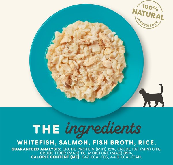 Show full view: Applaws Whitefish with Salmon in Broth Wet Cat Food, 2.47-oz can, case of 24 slide 3 of 10