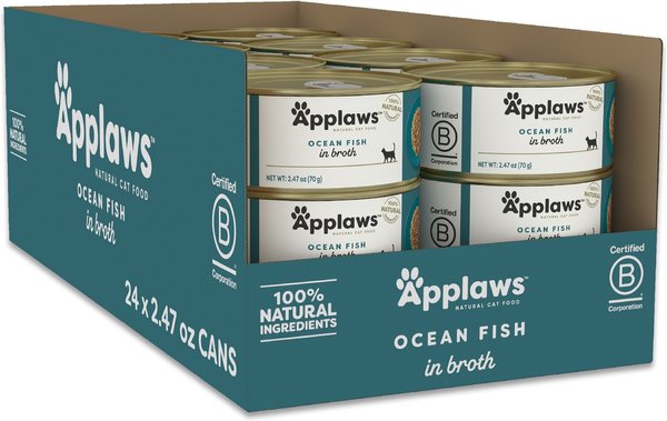 Show full view: Applaws Ocean Fish Canned Cat Food, 2.47-oz can, case of 24 slide 8 of 10