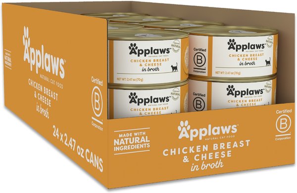Show full view: Applaws Chicken Breast with Cheese Canned Cat Food, 2.47-oz can, case of 24 slide 8 of 10