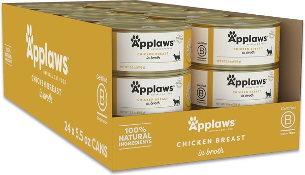 Show full view: Applaws Chicken Breast Canned Cat Food, 5.5-oz can, case of 24 slide 8 of 10
