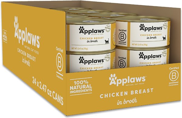 Show full view: Applaws Chicken Breast Canned Cat Food, 2.47-oz can, case of 24 slide 8 of 10
