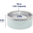 Show in main carousel: Frisco Two-Toned Double Wall Insulated Dog & Cat Bowl, Mint, 6 cup, 1 count slide 2 of 9