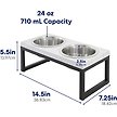 Show in main carousel: Frisco Marble Print Stainless Steel Double Elevated Dog Bowl, Black Stand, 3 Cup slide 2 of 8