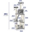 Show in main carousel: Frisco 68-in Faux Fur Cat Tree & Condo, Gray slide 2 of 6