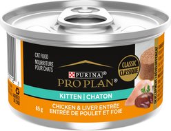 Purina Pro Plan Kitten Development Chicken & Liver Entree Wet Cat Food, 85-g can, case of 24