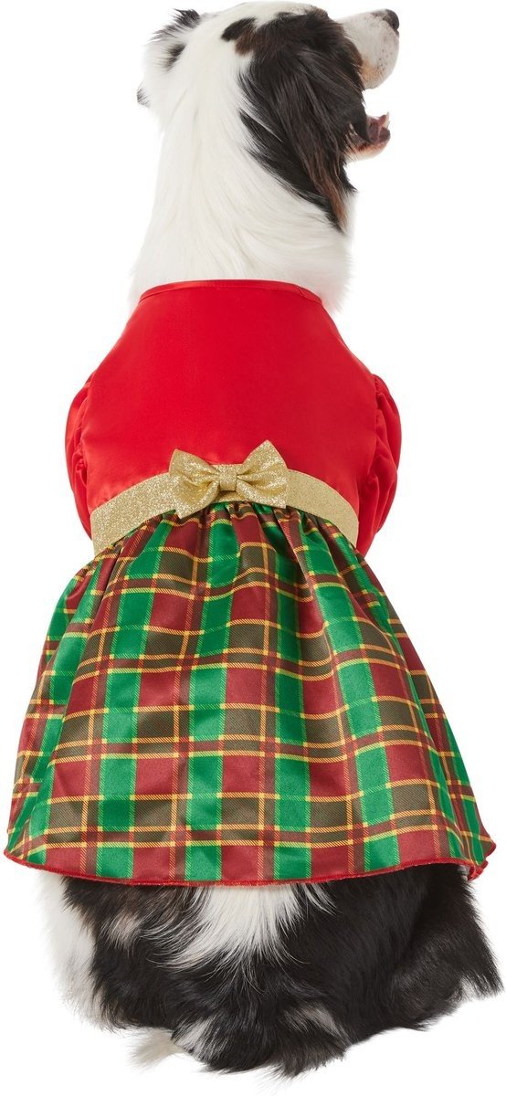 dog green dress Funny Christmas Dog Dress