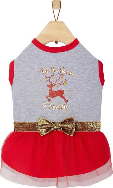 Show full view: Frisco 'Tis the Season to Sparkle Dog & Cat Dress, XX-Large slide 3 of 7