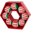 Show in main carousel: Frisco Holiday Wreath Fetch Squeaky Tennis Ball Dog Toy, Medium, 8 count slide 1 of 8
