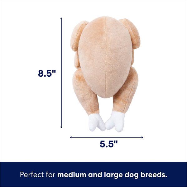 Show full view: Frisco Holiday Turkey 2-in-1 Plush Squeaky Dog Toy, Medium/Large slide 3 of 7