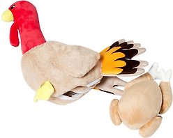 Frisco Holiday Turkey 2-in-1 Plush Squeaky Dog Toy, Medium/Large